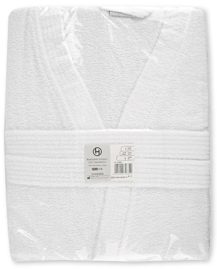HYGOSTAR Peignoir de bain Kimono, taille XL, en coton, blanc - OEM 55845