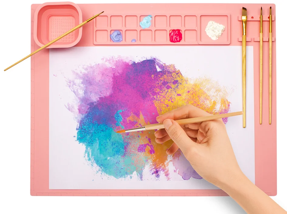 WEDO Tapis de peinture en silicone, rose - OEM 79504009