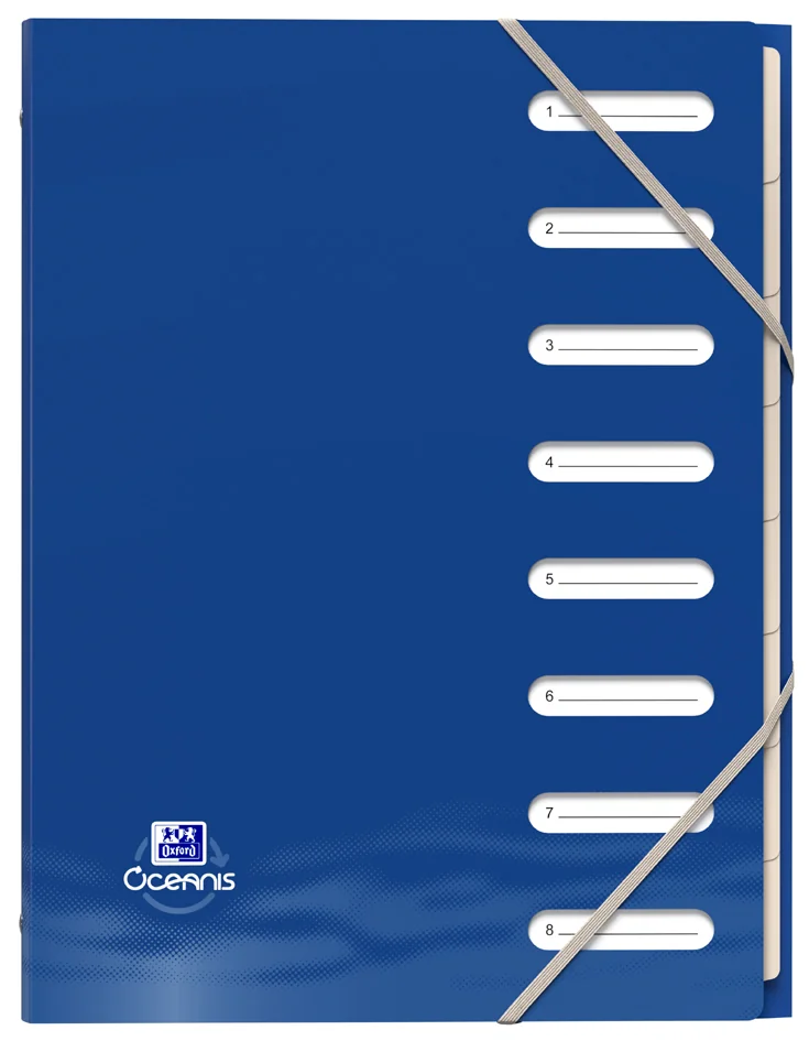 Oxford Trieur 'Oceanis', A4, 8 onglets, PP recyclé, assorti - OEM 400170862