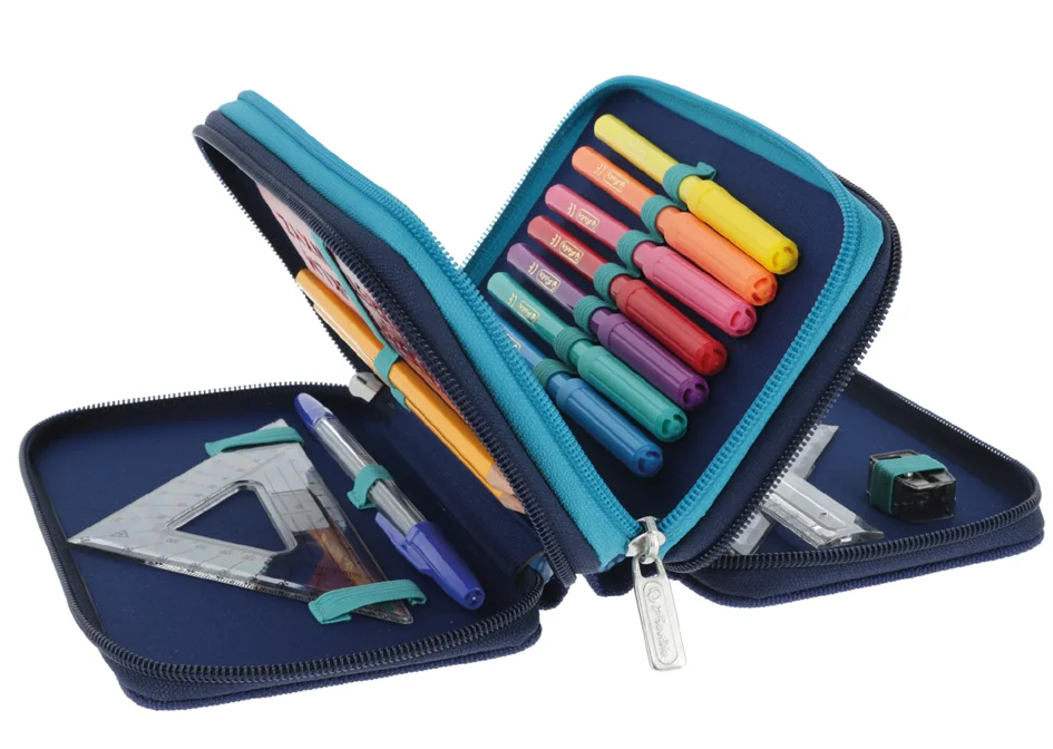 herlitz Etui scolaire TriCase 'Dip Dye Blue', 31 pièces - OEM 300001560