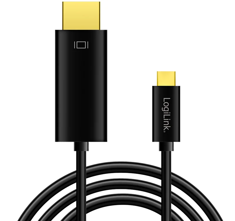 LogiLink Câble de connexion USB-C - HDMI, 1,8 m, noir - OEM UA0329