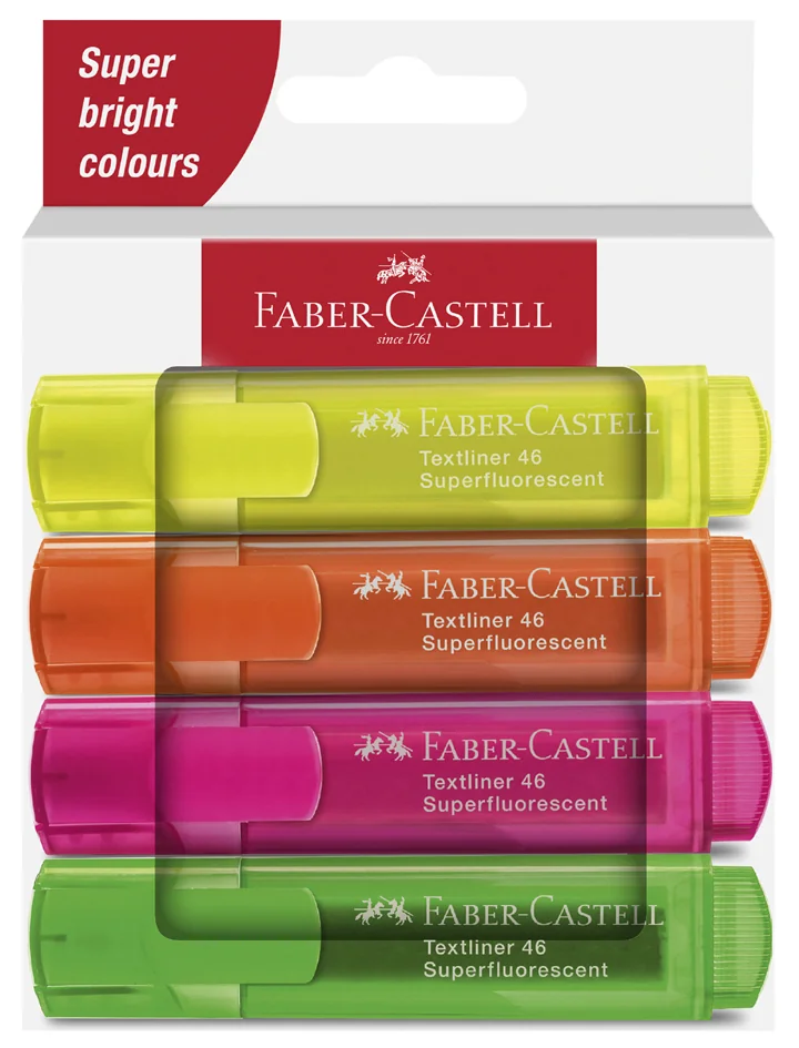FABER-CASTELL Surligneur TEXTLINER 1546, étui en carton de 8 - OEM 254648
