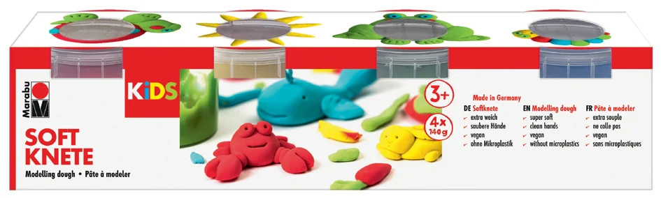 Marabu KiDS Set de pâte à modeler, couleurs de base - OEM 0312000000003