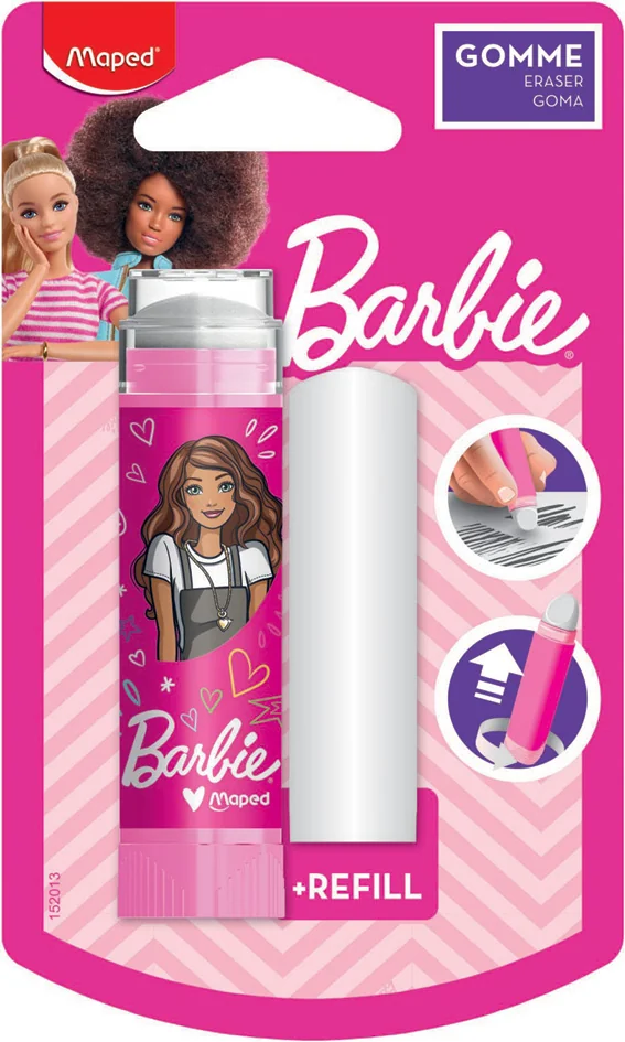 Maped Gomme en plastique Barbie + rechange, blister - OEM 152013