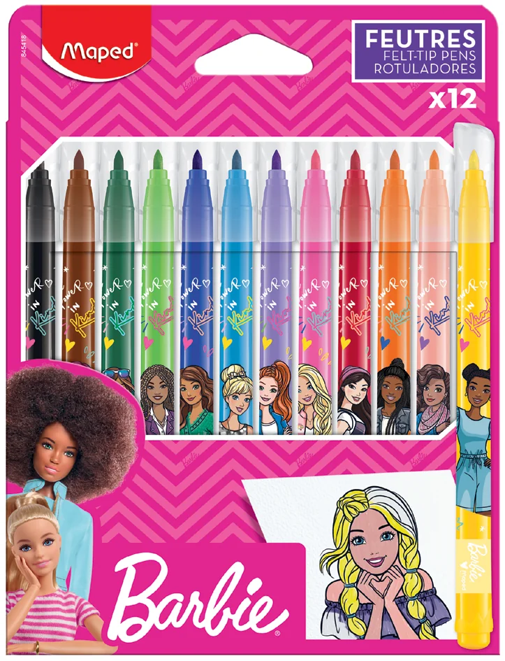 Maped Feutre Barbie, étui en carton de 12 - OEM 845418