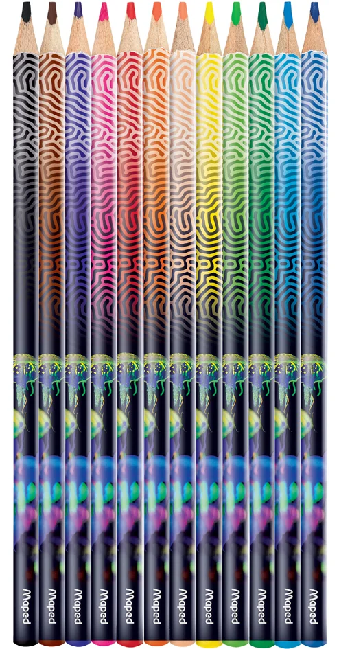 Maped Crayon de couleur DEEPSEA PARADISE, étui carton de 12 - OEM 831703