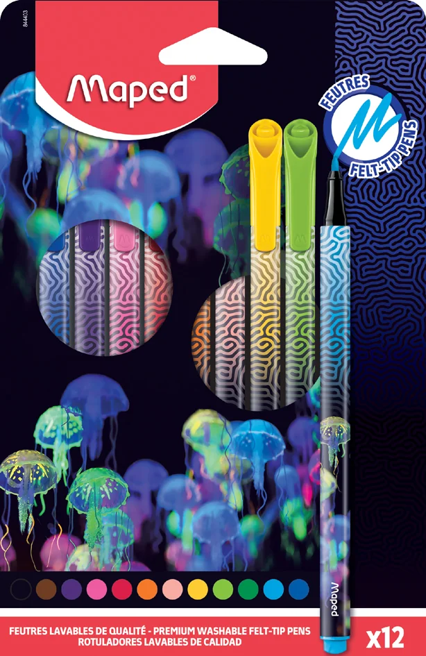 Maped Feutre DEEPSEA PARADISE, étui en carton de 12 - OEM 844403