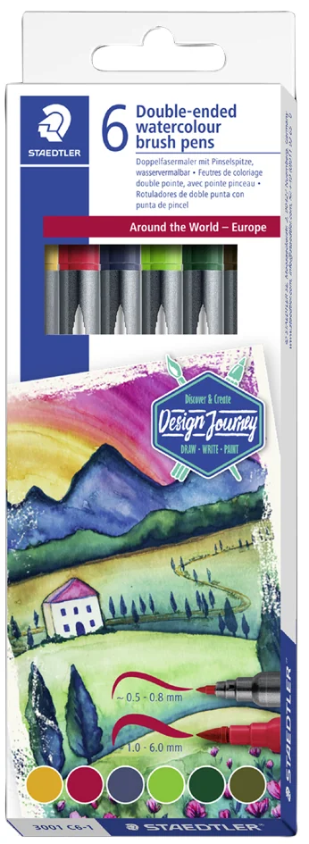 Staedtler STAEDLER Feutre double pointe 'Asie', étui en carton de 6 - OEM 3001 C6-5