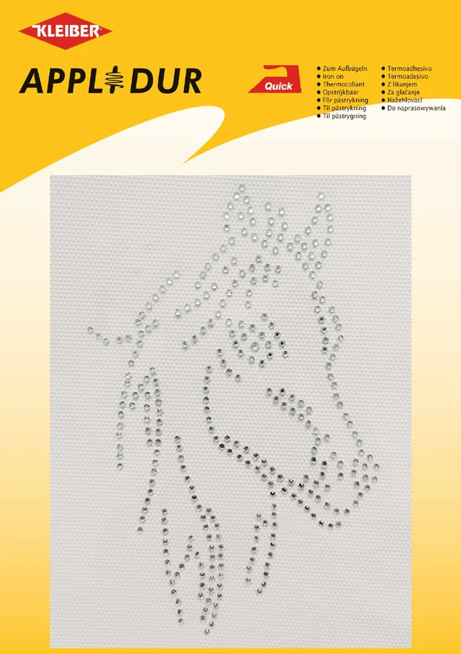 KLEIBER Application strass XL 'Tête de mort', 140 x 125 mm - OEM 72038