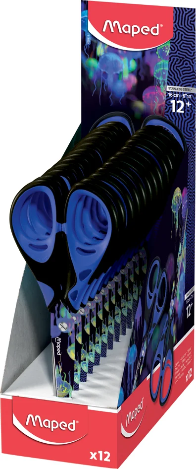 Maped Ciseaux DEEPSEA PARADISE, 160 mm, présentoir de 12 - lot de 12 - OEM 466919