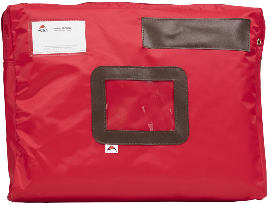 ALBA Sac navette 'POCSOU R' avec soufflet, polyester, rouge - OEM POCSOU R