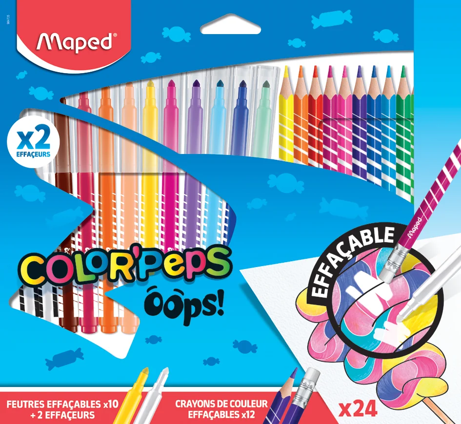 Maped Feutre effaçable & crayon de couleur COLOR'PEPS OOPS - OEM 984735