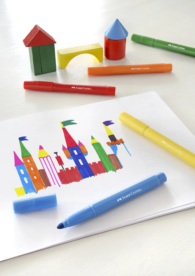 FABER-CASTELL Feutre JUMBO Superwashable, étui de 12 - OEM 154311 – Image 3