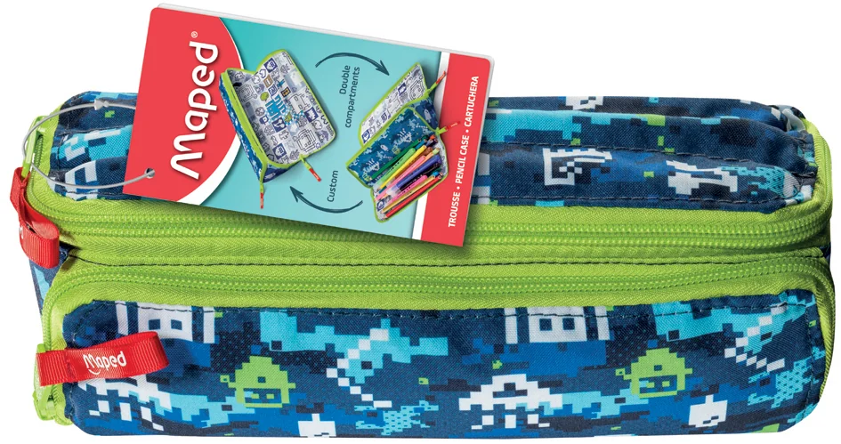 Maped Trousse double XXL FANCY 'BLUE PIXEL' - OEM 932804
