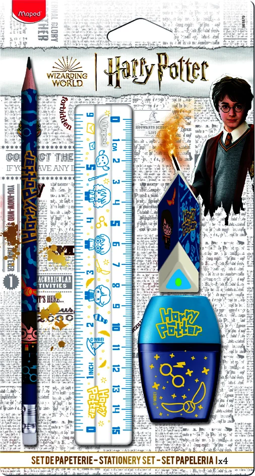 Maped Kit d'écriture HARRY POTTER KIDS, 4 pièces, blister - OEM 981879