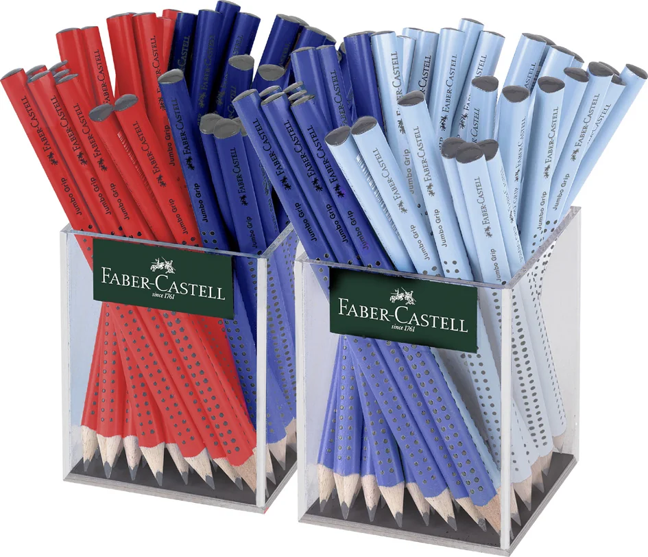 FABER-CASTELL Crayon de papier Jumbo GRIP, 2 pots - OEM 111940