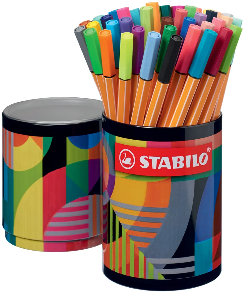 STABILO Feutre fin point 88, boîte métal ronde de 45 ARTY - OEM 88/45-2-20