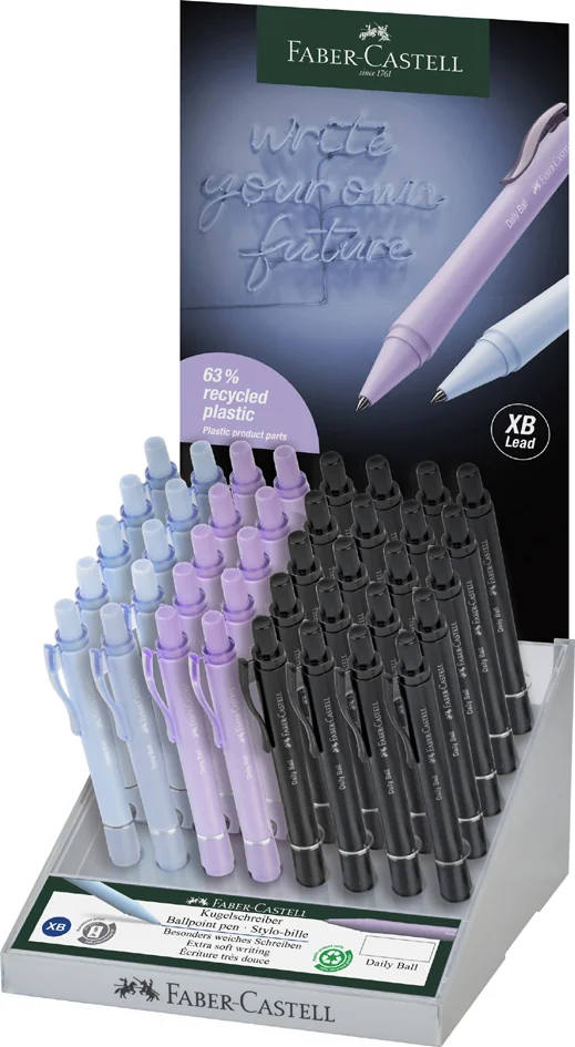 FABER-CASTELL Stylo à bille DAILY BALL XB, présentoir - OEM 140691