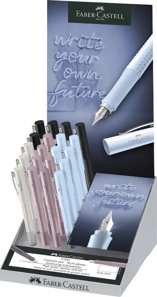 FABER-CASTELL Stylo plume GRIP 2010 M, en présentoir - OEM 140860