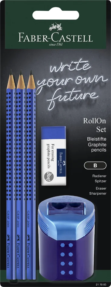 FABER-CASTELL Kit d'écriture RollOn, bleu - OEM 217083