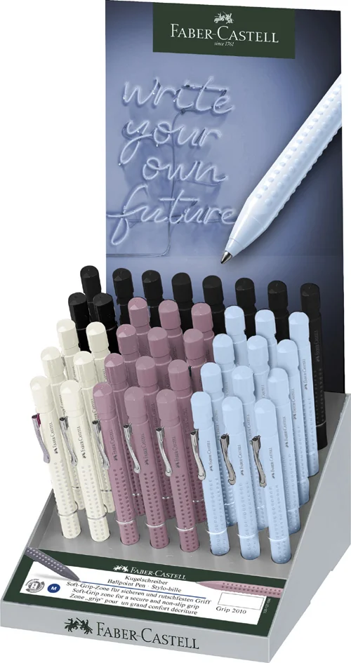 FABER-CASTELL Stylo-bille rétractable GRIP 2010, présentoir - OEM 243918