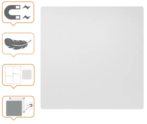 nobo Tableau blanc, acier, 600 x 450 mm, sans cadre - OEM 1915656