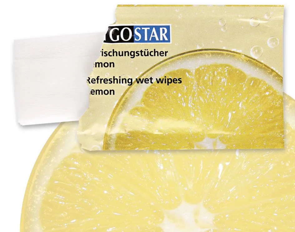 HYGOSTAR Tissu rafraîchissant Lemon, carton de 100 - OEM 31511