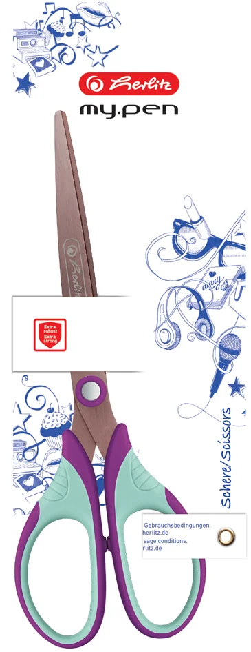 herlitz Ciseaux my.pen, pointu, lilas/menthe - OEM 300006783