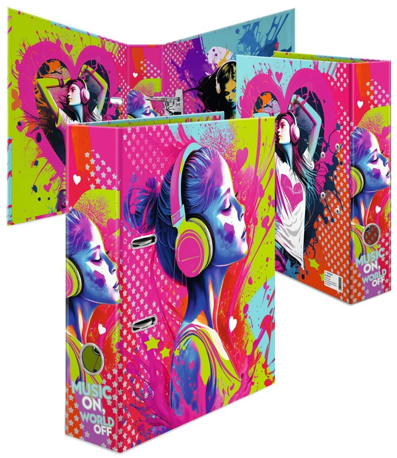 HERMA Classeur à motifs 'Music Girl', A4, 70 m - OEM 20102
