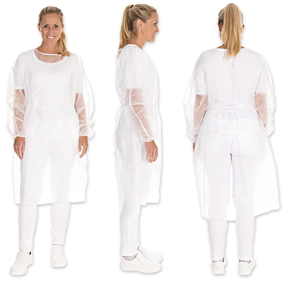 HYGOSTAR Blouse PP avec élastique aux manches, L, vert - lot de 10 - OEM 27757
