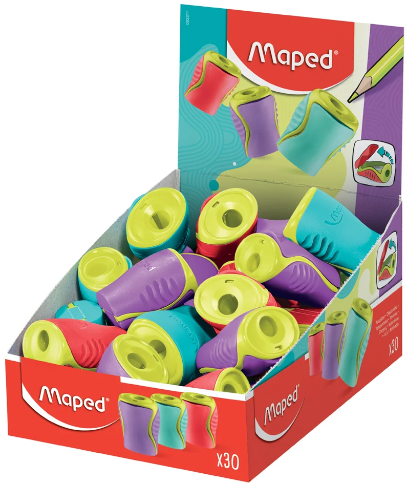 Maped Taille-crayon Boogy, en plastique, présentoir de 30 - lot de 30 - OEM 063311