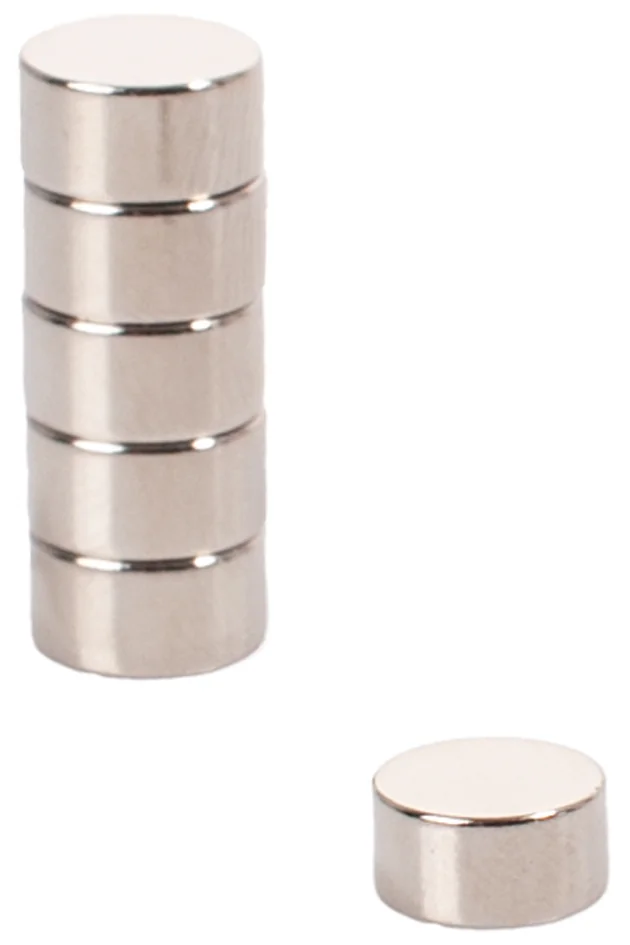 pavo Aimant au néodyme, rond, dimensions: 10 x 5 mm, argent - OEM 8014873