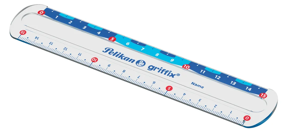 Pelikan Règle griffix, 150 mm, transparent / bleu - OEM 300000445