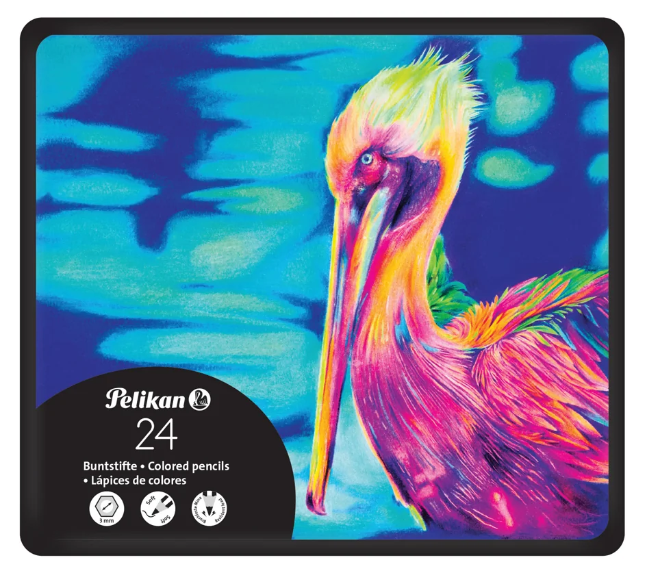Pelikan Crayon de couleur Premium, étui métal de 24 - OEM 300000375