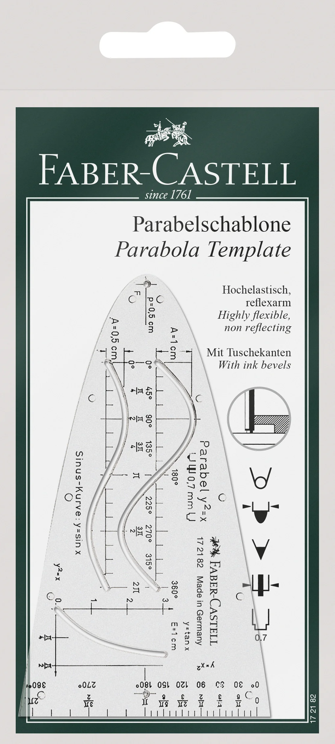 FABER-CASTELL Parabole, transparent, plastique - OEM 172182