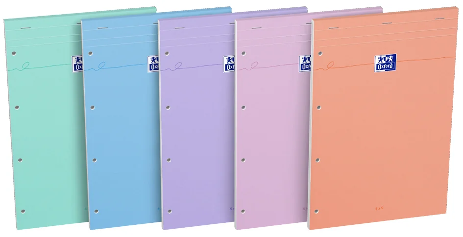 Oxford Bloc-notes Pastel, 210 x 315 mm, Seyès, 160 pages - OEM 400180081