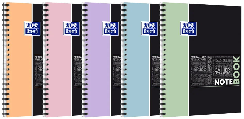 Oxford Etudiants Cahier à spirale NOTEBOOK Pastel, A4+ seyès - OEM 400180729