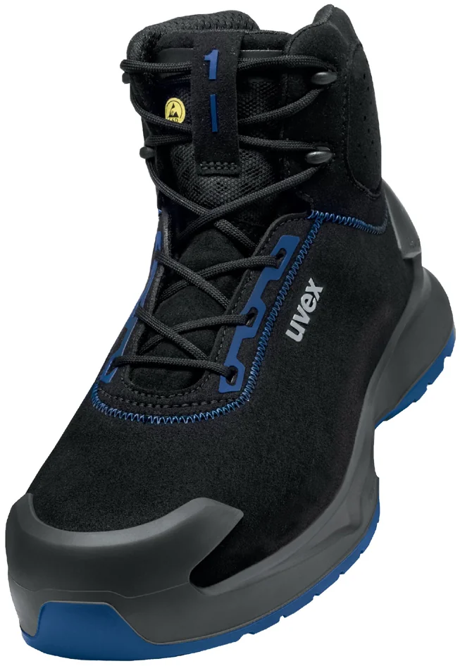 uvex 1 x-craft Chaussure montante S2, pointure 52, noir/bleu - OEM 6815852