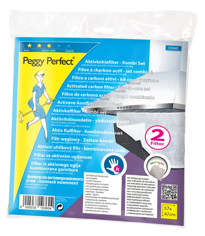 Peggy Perfect Filtre à charbon actif, avec gant jetable - OEM 10360
