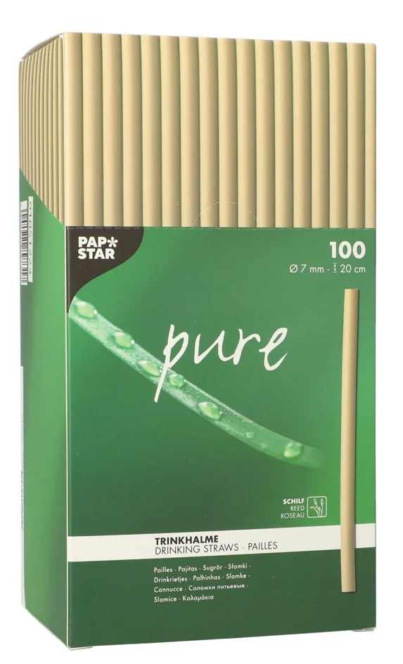 PAPSTAR Paille en roseau 'pure', 200 mm, naturel - OEM 89731