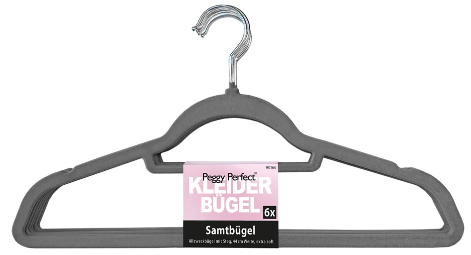 Peggy Perfect Cintre 'Velours' avec barre, pack de 6 - OEM 90166