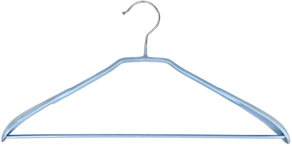 Peggy Perfect Cintre en métal avec barre, caoutchouté, gris - OEM 90568