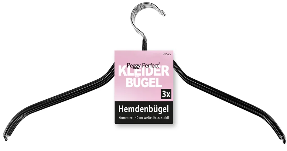 Peggy Perfect Cintre en métal sans barre, pack de 3 - OEM 90575