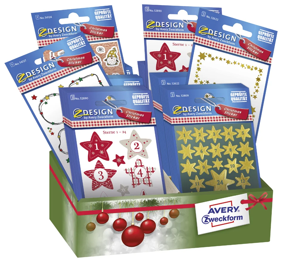 AVERY Zweckform ZDesign Sticker Noël 'Calendrier de l'Avent' - OEM 52988