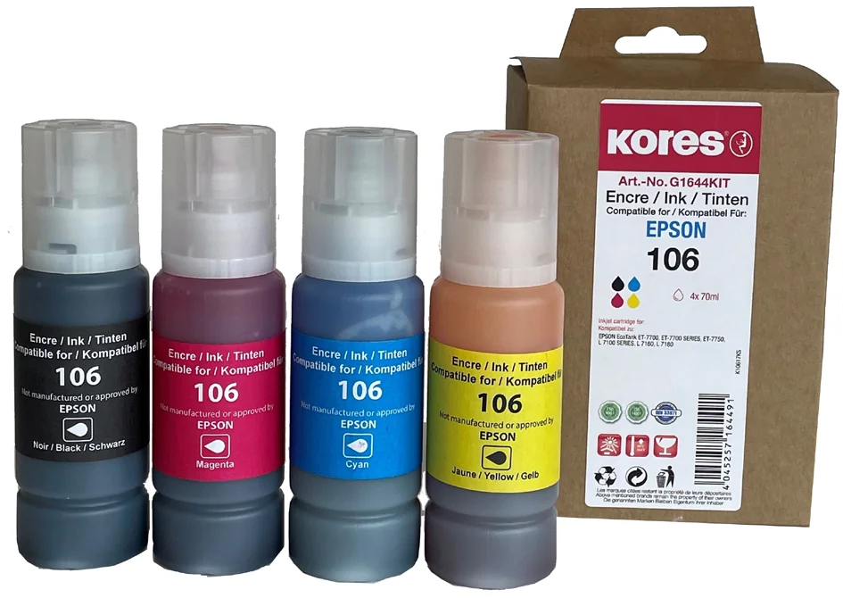 Kores Flacon encre multipack G1644KIT remplace EPSON 106 - OEM G1644KIT