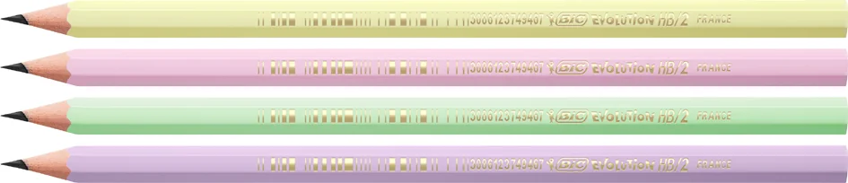 BIC Crayon de papier Evolution PASTEL, HB, assorti - lot de 12 - OEM 518307