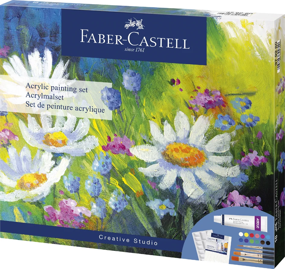 FABER-CASTELL Kit de peinture acrylique, 18 pièces - OEM 379280