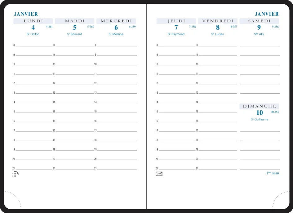 EXACOMPTA Agenda de poche Horizons 13, 2026, Amelie assorti - OEM 13559E