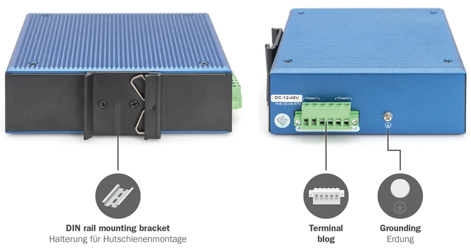 DIGITUS Switch industriel Gigabit Ethernet, manageable L2 - OEM DN-651158