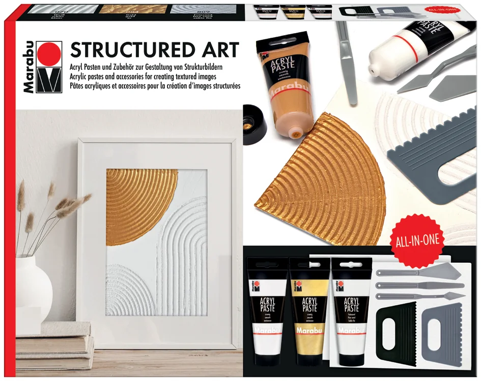 Marabu Kit de pâte acrylique STRUCTURED - OEM 1202000000088